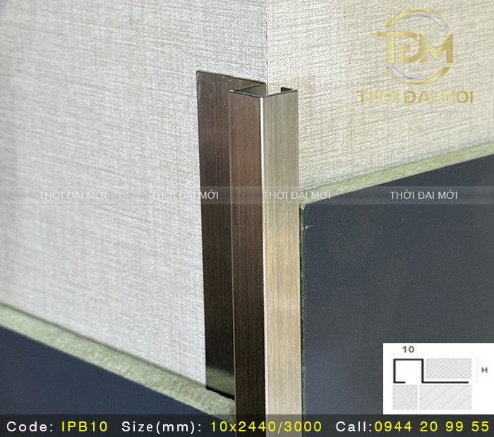 Ốp Vuông Góc Cạnh Chỉ Cần Nẹp Inox 304 Góc Vuông Cực Chất Nhà Thời Đại Mới